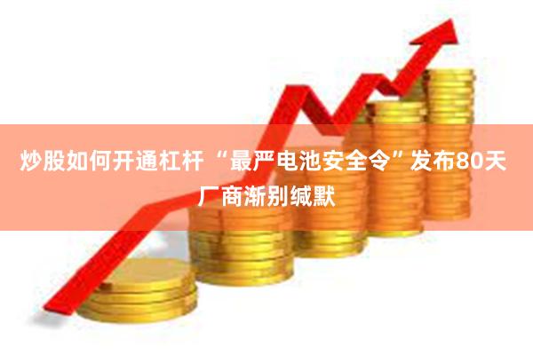 炒股如何开通杠杆 “最严电池安全令”发布80天 厂商渐别缄默