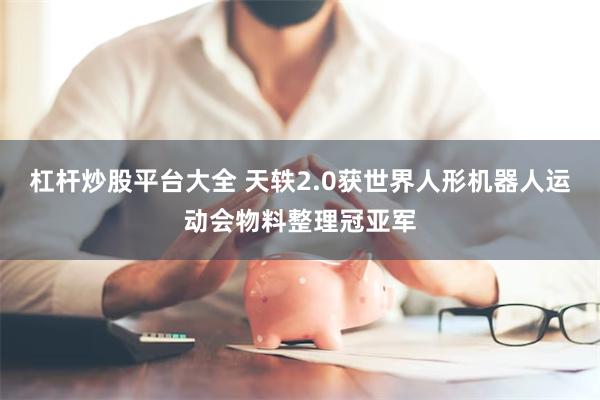 杠杆炒股平台大全 天轶2.0获世界人形机器人运动会物料整理冠